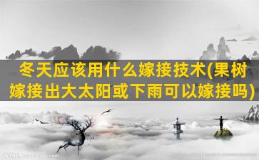 冬天应该用什么嫁接技术(果树嫁接出大太阳或下雨可以嫁接吗)