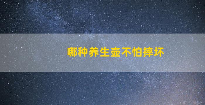 哪种养生壶不怕摔坏