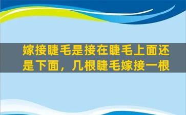 嫁接睫毛是接在睫毛上面还是下面，几根睫毛嫁接一根