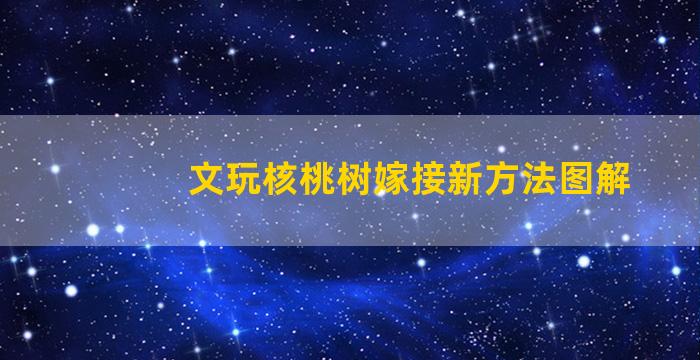 文玩核桃树嫁接新方法图解